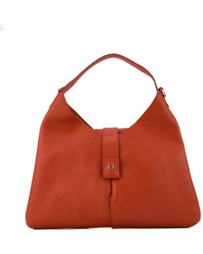 Orciani Vita Soft Small Leather Bag - Red