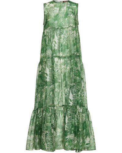 Max Mara Studio Foce Long Dress - Green