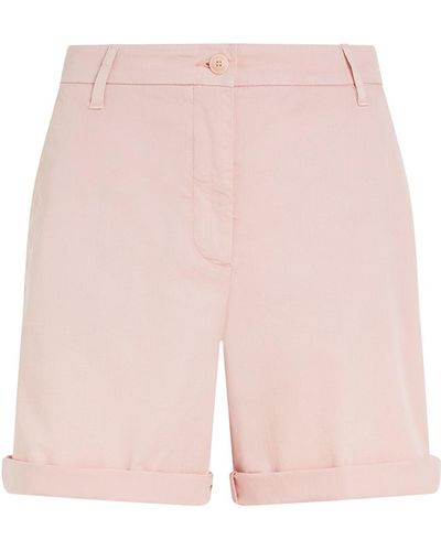 Tommy Hilfiger Mom Chino Shorts With Turned-Up Hems - Pink