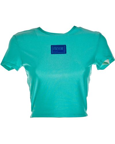 Versace T-shirt Shiny Lycra Sumatra - Blue