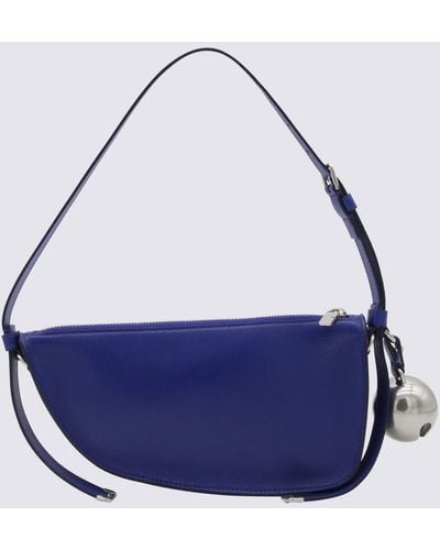 Burberry Dark Shield Leather Shoulder Bag - Blue