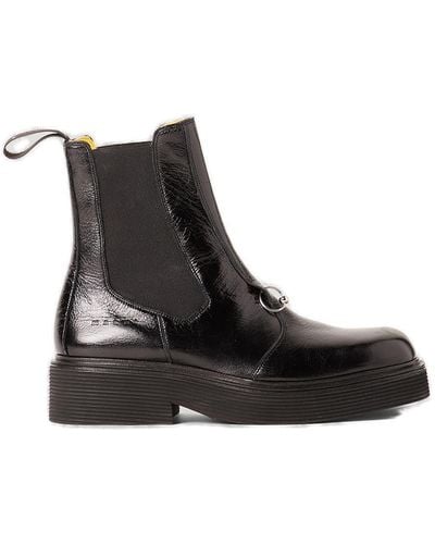 Marni Pierced Chelsea Boots - Black