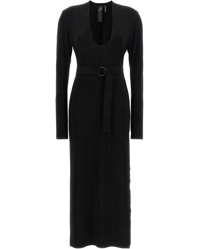 Norma Kamali Long U-neck Dress Dresses - Black