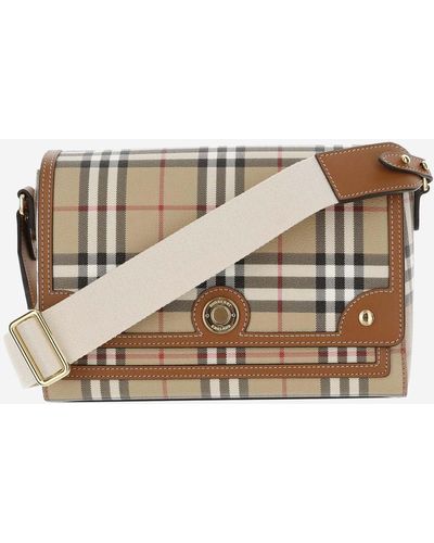 Burberry Bag With Check Pattern - Brown