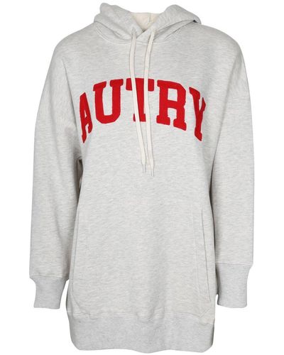 Autry Logo Embroidered Sweatshirt Dress Dress - Gray