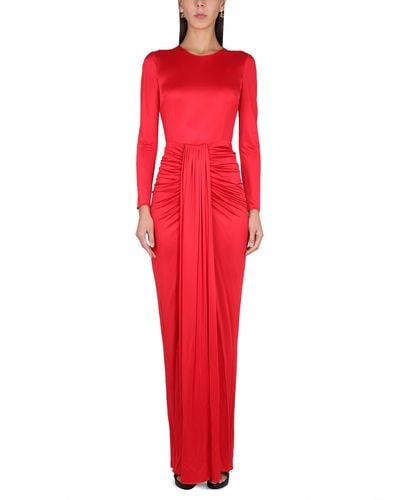 Dolce & Gabbana Dress With Drape - Red