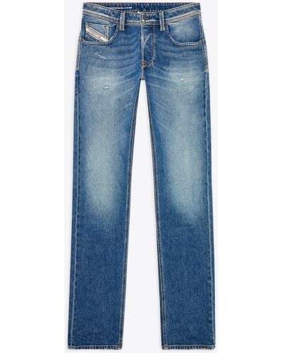 DIESEL 1985 Larkee L.Medium Washed 5-Pocket Jeans With Rips - Blue