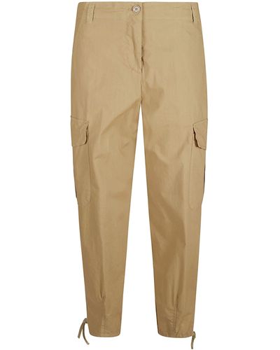 Aspesi Cargo Buttoned Trousers - Natural