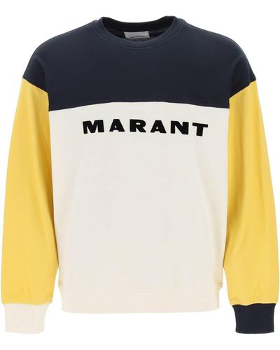 Isabel Marant Aftone Colour Block Pique Sweatshirt - Blue