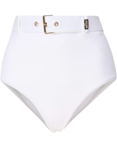 Moschino Swimsuit With Integrated Belt - White