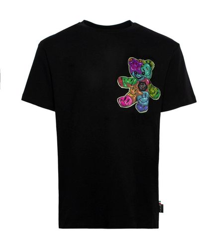 Philipp Plein Graphic Printed Crewneck T-shirt - Black