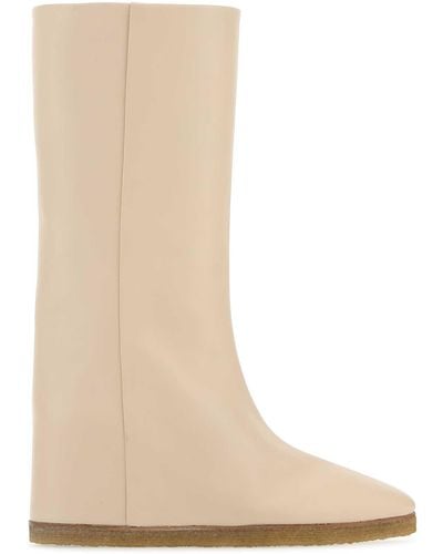 Chloé Sand Leather Moreen Boots - Natural