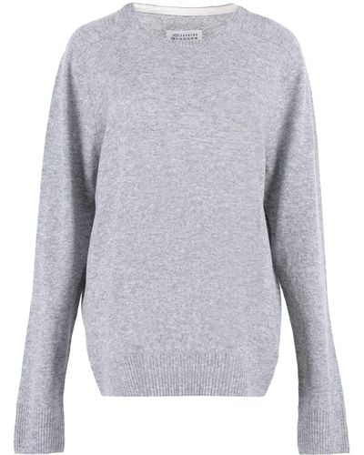Maison Margiela Crew-neck Wool Sweater - Gray
