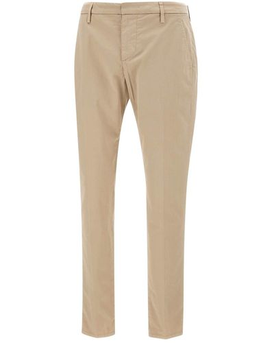 Dondup Gaubert Cotton Trousers - Natural