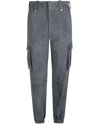 Ermanno Scervino Dyed Rib Cargo Pants - Gray