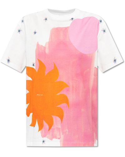 Paul Smith Ps Floral Motif T-Shirt - Pink