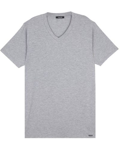 Tom Ford V-neck T-shirt - Gray
