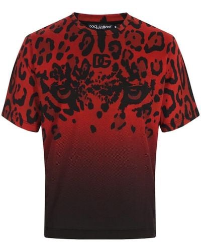 Dolce & Gabbana Animalier T-shirt - Red