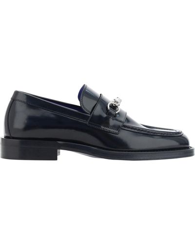 Burberry Barbed-wire Slip-on Loafers - Blue