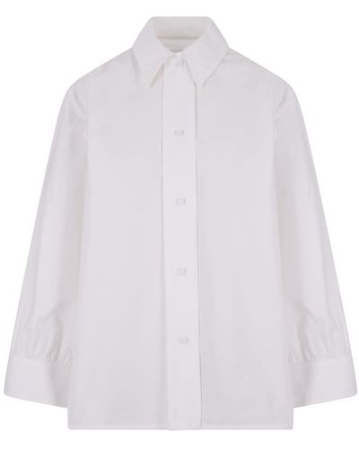 Jil Sander Poplin Shirt With Jewel Clip - White
