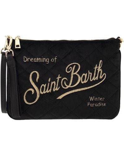 Mc2 Saint Barth Pochette Bag With Shoulder Strap - Black