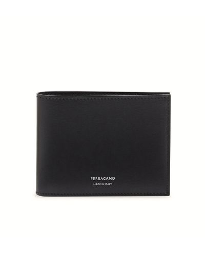 Ferragamo Classic Bi-Fold Leather Wallet - Black