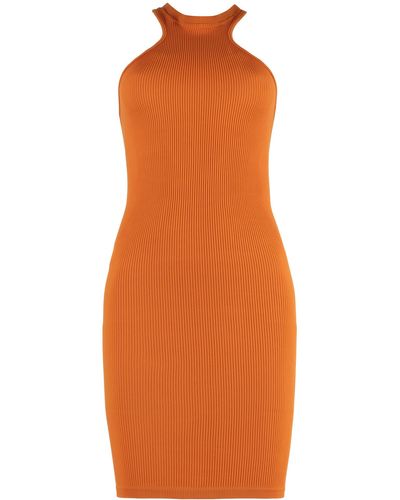 ANDREADAMO Ribbed Knit Dress - Orange