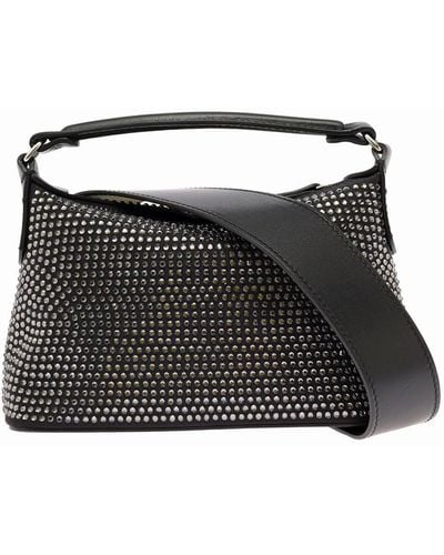 Liu Jo Leonie Hanne Woman's Hobo Mini Leather Handbag - Black