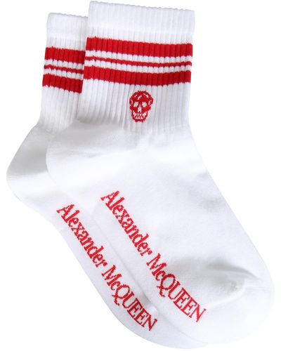 Alexander McQueen Socks With Logo - Red