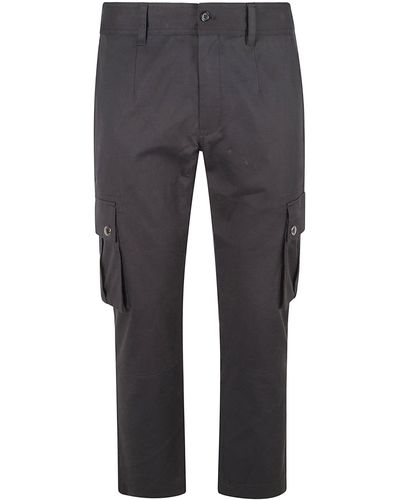 Dolce & Gabbana Branded Tag Cargo Trousers - Grey