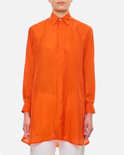 THE ROSE IBIZA Reynal Silk Shirt - Orange