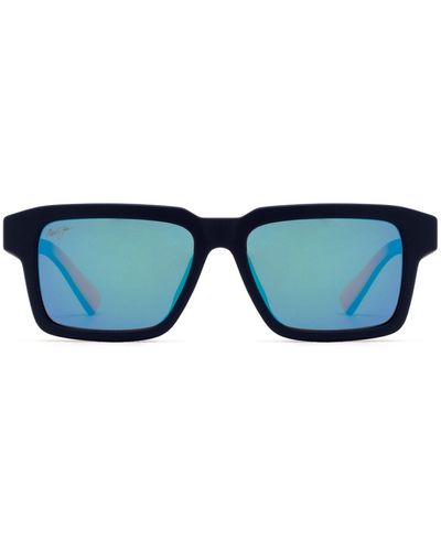 Maui Jim Mj635 Matte Dark Sunglasses - Blue