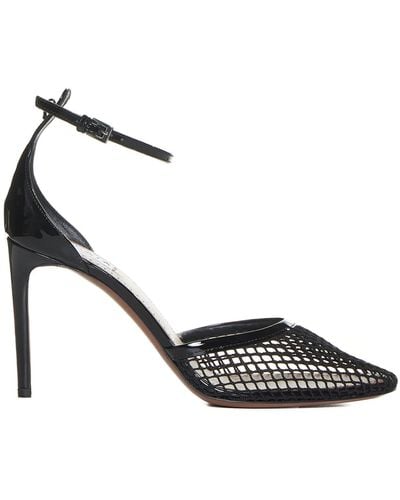 Alaïa Mesh And Patent Leather Court Shoes - Black