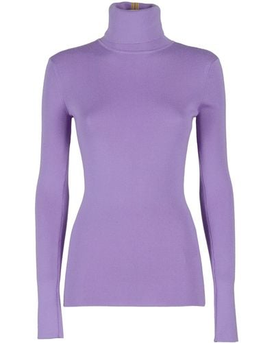 Victoria Beckham Polo Neck Sweater - Purple