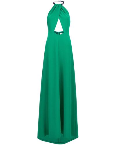 Emilio Pucci Cut-out Choker Long Dress - Green