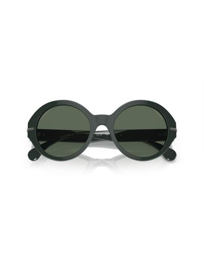 Chanel Round Frame Sunglasses - Green