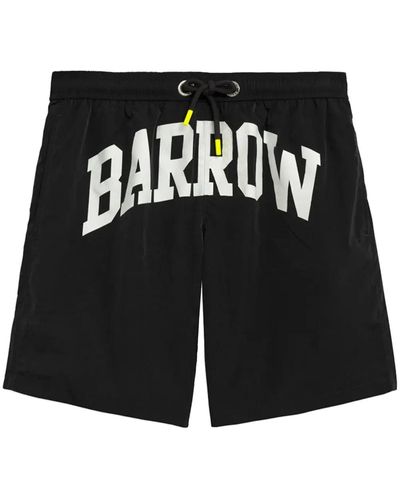 Barrow Swimwear With College Print - Black