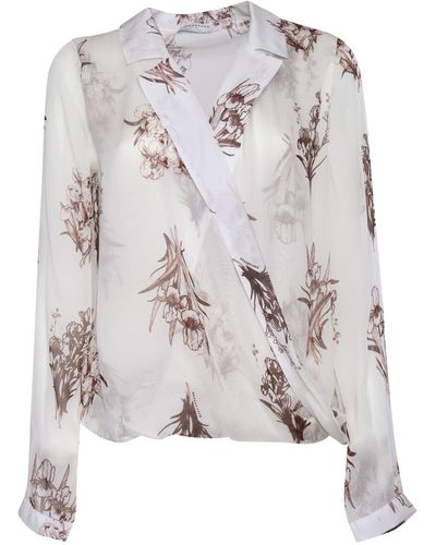 Ballantyne Printed Silk Shirt - White
