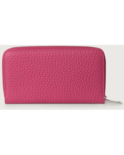 Orciani Soft Leather Wallet With Rfid Protection - Multicolor