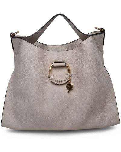 See By Chloé Joan Cement Cowhide Bag - Gray