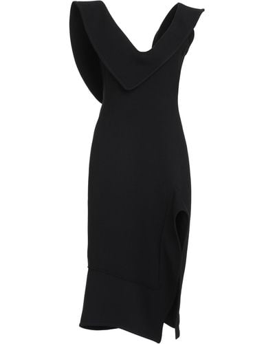 Bottega Veneta Cotton Blend Midi Dress - Black