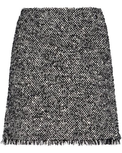 Tory Burch Tweed Mini Skirt - Black