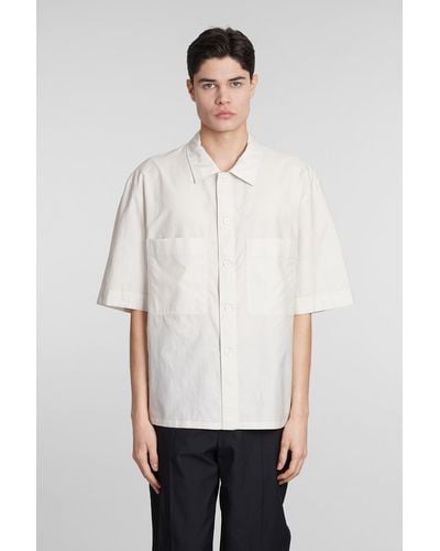 Lemaire Shirt In Beige Cotton - White