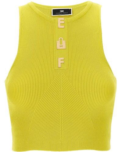 Elisabetta Franchi Plate Top - Yellow