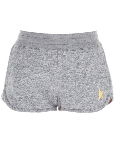 Golden Goose Diana Shorts With Golden Star - Gray