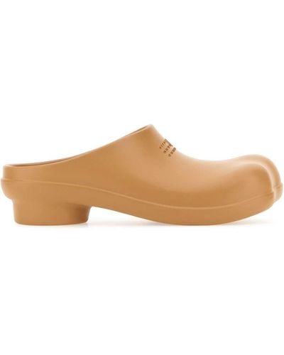 MM6 by Maison Martin Margiela Camel Rubber Anatomic Slippers - Natural