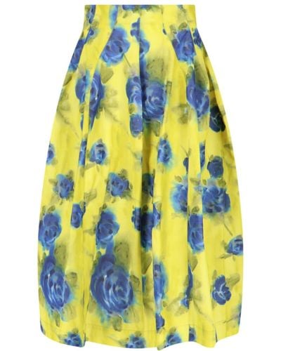 Marni 'idyll' Print Skirt - Yellow