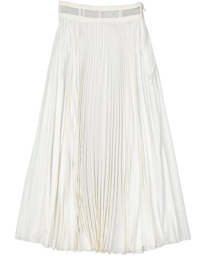 Dior Pleated Midi Skirt - White
