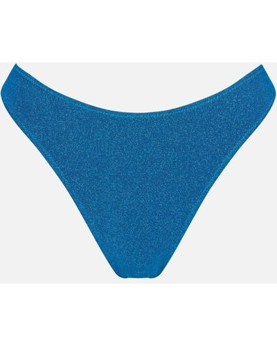 Mc2 Saint Barth Lurex Cheeky Swim Briefs - Blue