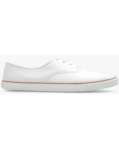 Saint Laurent Feliz Low-top Leather Sneakers - White